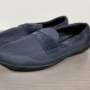 Swims Slip On Penny Loafers, Navy Rubber/Mesh, Mens Size 10